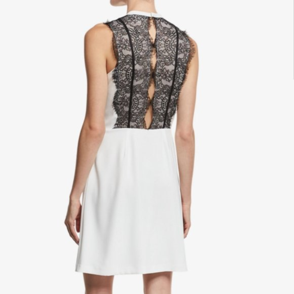 Michael Michael Kors Lace Dress Keyhole‎ Front Size 8 Zipper Closure